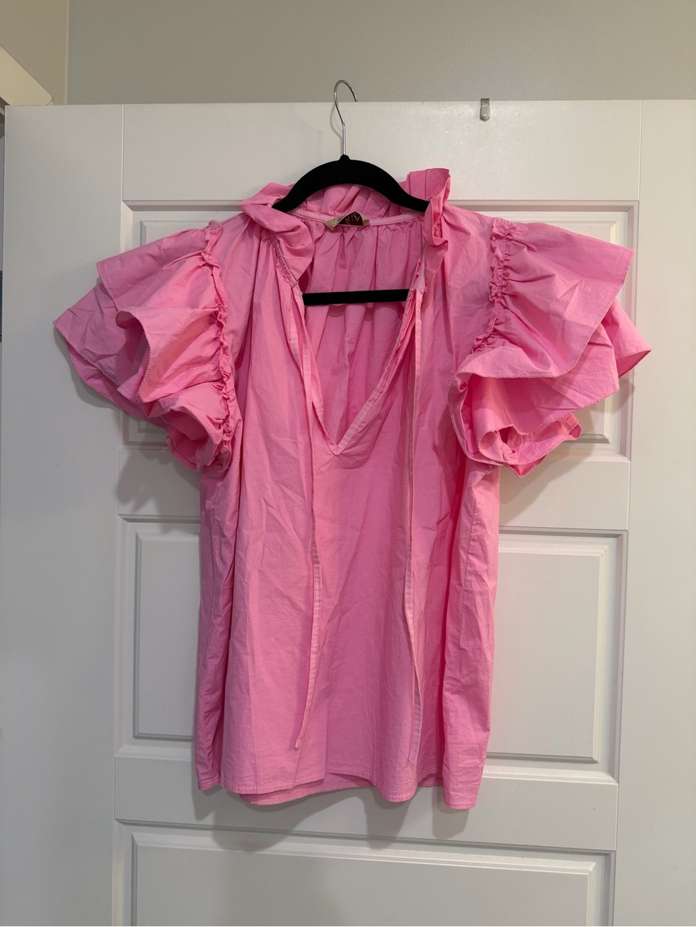 Pink Ruffle Sleeve Sofia top